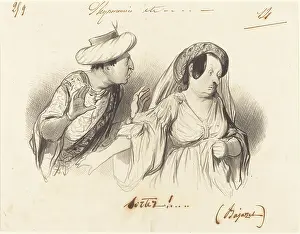 Jean Prints: Sortez!... (Bajazet), 1841. Creator: Honore Daumier