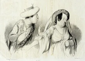Facial Expressions Prints: Sortez!...(Bajazet), 1841. Creator: Honore Daumier