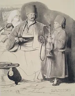 1840 Prints: Sotiri Chief Albanian of Mr Colquhoun British Consul at Burarist