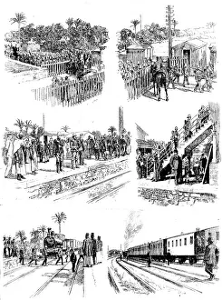 Steam Train Prints: The Soudan Advance: departure of the 6th Royal Warwickshire Regiment for the front