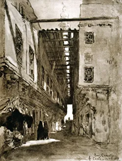 Sook Prints: Souks, Cairo, 1928. Artist: Louis Cabanes