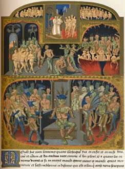 Sere Prints: Souls condemned to Hell, second half of the 15th century, (1849). Creator: Kellerhoven