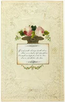 Valentines Card Prints: If Souls Could Always Dwell Above (Valentine), 1855/60. Creator: H. Dobbs
