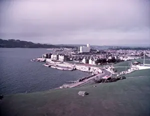 Plymouth Devon England Prints: The Sound and the Hoe, Plymouth, Devon, c1955. Creator: Arthur Charles Kirby Ware