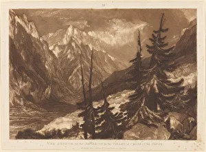 Source Prints: The Source of the Arveron, published 1816. Creator: JMW Turner