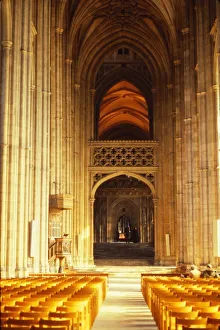 Aisle Prints: South Aisle in Canterbury Cathedral, Wngland, 20th century. Artist: CM Dixon
