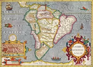 Latin Script Gallery: South America (America Meridionalis): from the Atlas of Gerardus Mercator, 1633, (1936)