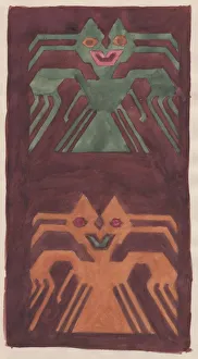 South American textile design, 1951. Creator: Shirley Markham