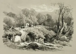 Harding Jd Prints: South Brent, Devon, from Picturesque Selections, 1860. Creator: James Duffield Harding