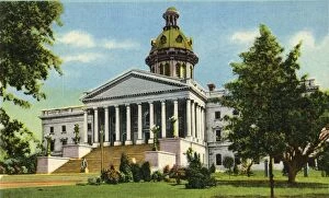Curteich Chicago Collection: South Carolina State Capitol, Columbia, S. C. 1942. Creator: Unknown