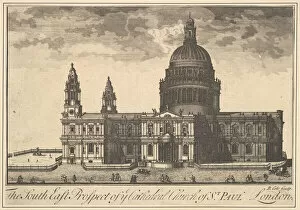 The South East Prospect of the Cathedral Church of St. Paul, London (Overton's Prospects)