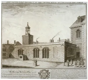 South-east view of the Chapel of St Peter ad Vincula, Tower of London, c1737. Artist
