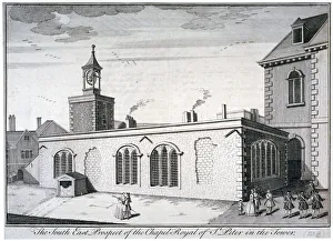 William Henry Toms Prints: South-east view of the Chapel of St Peter ad Vincula, Tower of London, c1737. Artist