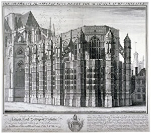 Henry Vii Gallery: South-east view of King Henry VIIs chapel at Westminster Abbey, London, 1739. Artist