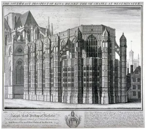Henry Tudor Prints: South-east view of King Henry VIIs chapel at Westminster Abbey, London, 1739. Artist
