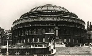 Albert Hall Prints: South entrance of the Royal Albert Hall, London, early 20th Century