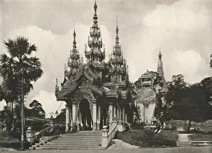 Rowe And Co Prints: South Entrance to Shwe Dagon Pagoda, Rangoon, 1900. Creator: Unknown