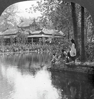 Mandalay Prints: South Garden Palace in Fort, Mandalay, Burma, 1908. Artist: Stereo Travel Co
