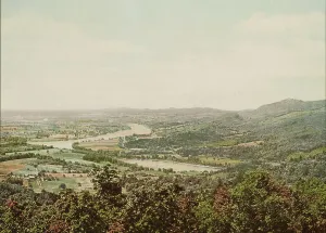 Photochrom Print Prints: South from Mt. Holyoke, South Hadley, c1900. Creator: Unknown