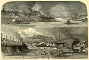 Waud Gallery: South Pittsburgh and Alleghany City, 1874. Creator: W.H. Morse
