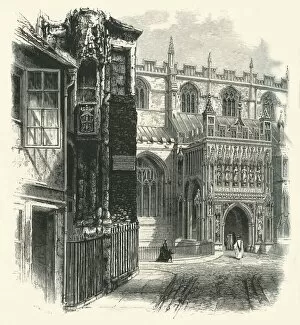 Gloucester Gallery: The South Porch, Gloucester Cathedral, c1870