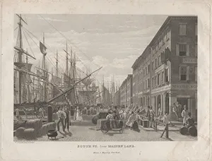 Quai Prints: South St. from Maiden Lane, 1834. Creator: William James Bennett