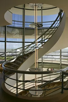 Spiral Staircase Gallery: South staircase, De La Warr Pavilion, Bexhill on Sea, East Sussex