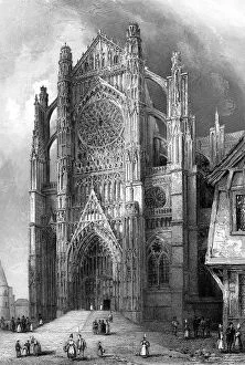 The south transept of Beauvais Cathedral, France, 1836.Artist: Benjamin Winkles