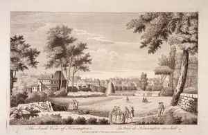 Kensington Prints: South view of Kensington, London, c1750