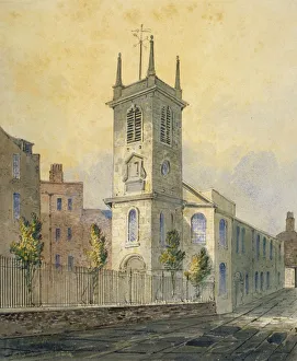 South-west view of the Church of St Olave Jewry, City of London, 1815