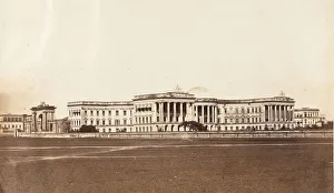 Calcutta Prints: South West View of Government House, Calcutta, 1858-61. Creator: Unknown