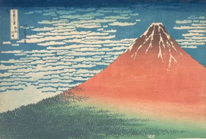 Volcano Prints: South Wind, Clear Sky (Gaifu kaisei), also known as Red Fuji, from the series Thirt