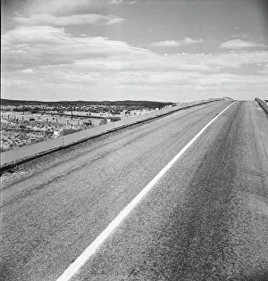 Arid Prints: Southern New Mexico toward El Paso, Texas, 1938. Creator: Dorothea Lange
