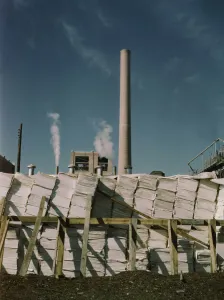 Southland Paper mill, Kraft (chemical) pulp used in making newsprint, Lufkin, Texas, 1943. Creator: John Vachon