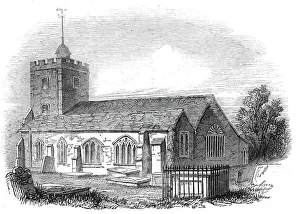 Churchyard Gallery: Southover Church, 1845. Creator: Unknown