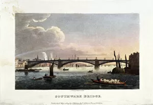 Jj Shury Collection: Southwark Bridge, London, 1819. Artist: J Shury