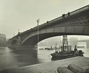 South Bank Prints: Southwark Bridge under repair, London, 1913