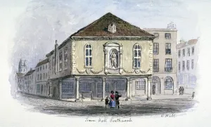 Local Government Prints: Southwark Town Hall, Borough High Street, Southwark, London, c1830. Artist: C Hill