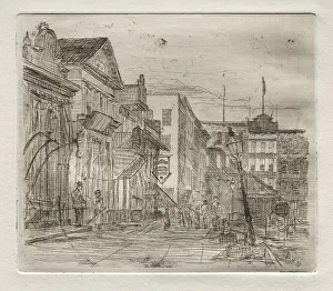 Otto H Bacher American Prints: Southwest Corner, Public Square