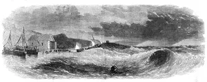 Lifeboats Prints: The Southwold Life-boat making for the rescue of a ship's crew on the outer shoal