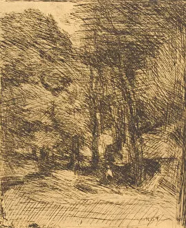 Atmospheric Gallery: Souvenir of Bas-Breau (Souvenir du Bas-Breau), 1858. Creator: Jean-Baptiste-Camille Corot