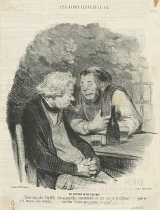 Bar Tender Prints: Un souvenir de gloire, 19th century. Creator: Honore Daumier