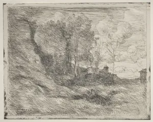 Cliche Verre Prints: A Souvenir of Ostia, original impression 1855, printed in 1921