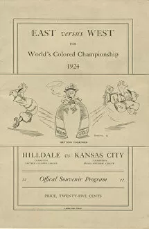 Thompson Gallery: Souvenir programme for 1924 Worlds Colored Championship, 1924. Creator: Lemaitre