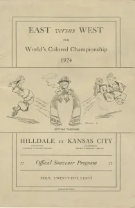 Souvenirs Prints: Souvenir programme for 1924 Worlds Colored Championship, 1924. Creator: Lemaitre