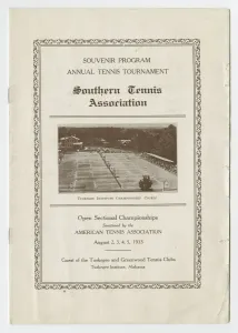 American South Prints: Souvenir programme for the Southern Tennis Association Annual Tournament, 1933