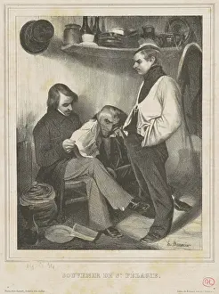 Penitentiary Prints: Souvenir de Ste. Pelagie, March 14, 1834. Creator: Honore Daumier