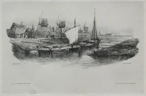 Eugène Isabey French Prints: Souvenirs: Canal Bank, 1832. Creator: Eugene Isabey (French, 1803-1886)