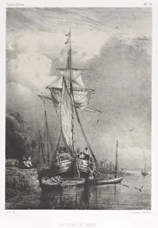 Souvenirs d Artistes (No. 78): Six Marines: Environs de Rouen, 1832. Creator: Paul Hüet