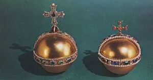 Hmso Gallery: The Sovereigns Orb and Queen Mary IIs Orb, 1953